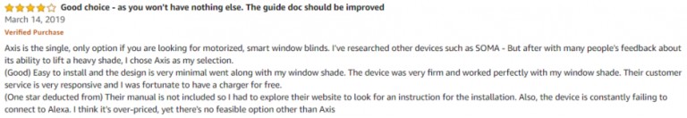 AXIS Gear Amazon review 3