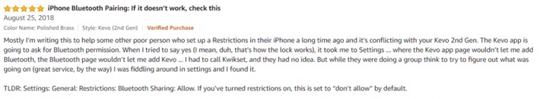 Kwikset Kevo Amazon Review 2