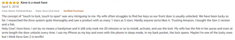 Kwikset Kevo Amazon Review 4