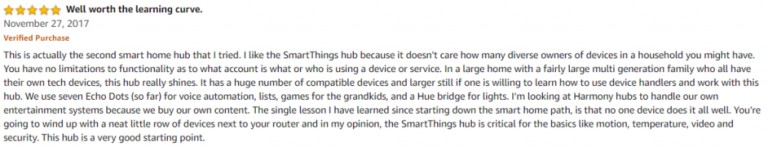 SmartThings Hub 2 Amazon Review