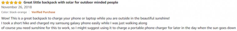 Sunnybag Amazon review 2