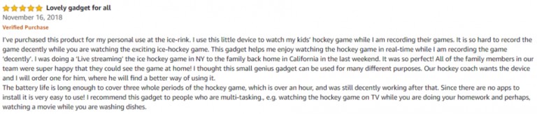 Vufine Amazon review