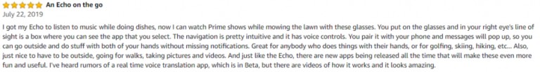 Vuzix Blade AR Amazon review 2