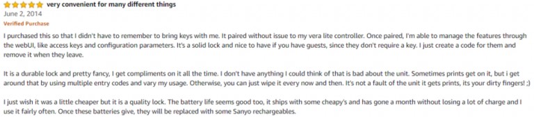 Yale Touchscreen Amazon Review 3