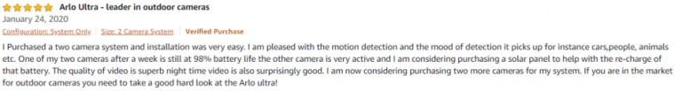 Arlo Ultra Amazon review 3