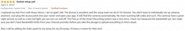 Arlo Ultra Amazon review