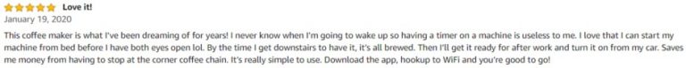 Atomi Smart WiFi Coffee Maker Amazon review 3