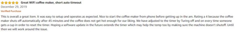 Atomi Smart WiFi Coffee Maker Amazon review