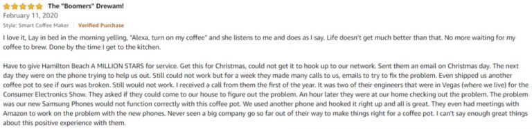 Hamilton Beach Amazon review 3