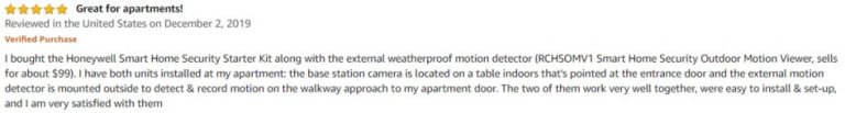 Honeywell Smart Home Security-Starter Kit Amazon review