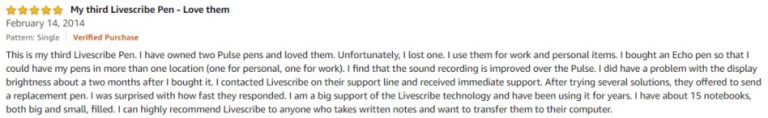 Livescribe 2GB Echo Smartpen Amazon review 2