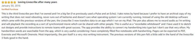 Livescribe 3 smartpen Amazon review 2