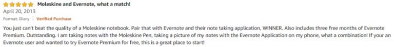 Moleskine Evernote Smart Notebook Amazon review 2
