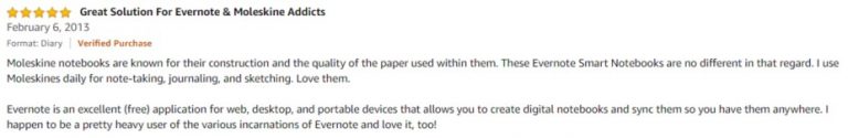 Moleskine Evernote Smart Notebook Amazon review 3