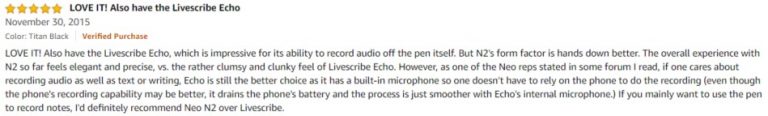 Neo Smartpen N2 Amazon review 2