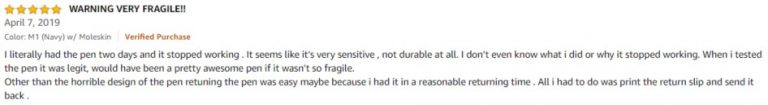 NeoLab Convergence Smartpen M1 Amazon review 2
