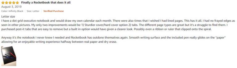 Rocketbook Fusion Smart Reusable Notebook Amazon review 2