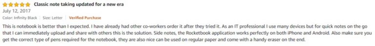 Rocketbook Smart Reusable Notebook Amazon Review 2