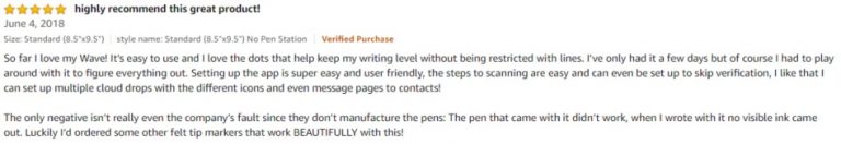 Rocketbook Wave Smart Notebook Amazon review 2