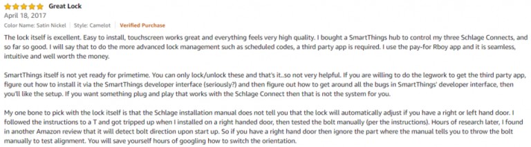 Schlage Connect Century Amazon Review 6