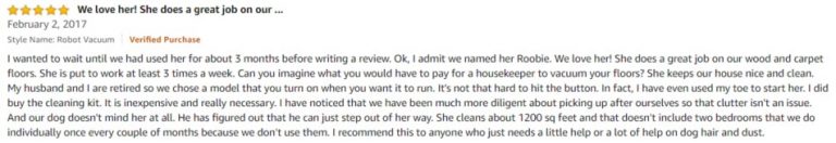 iRobot Roomba 614 Amazon review 3
