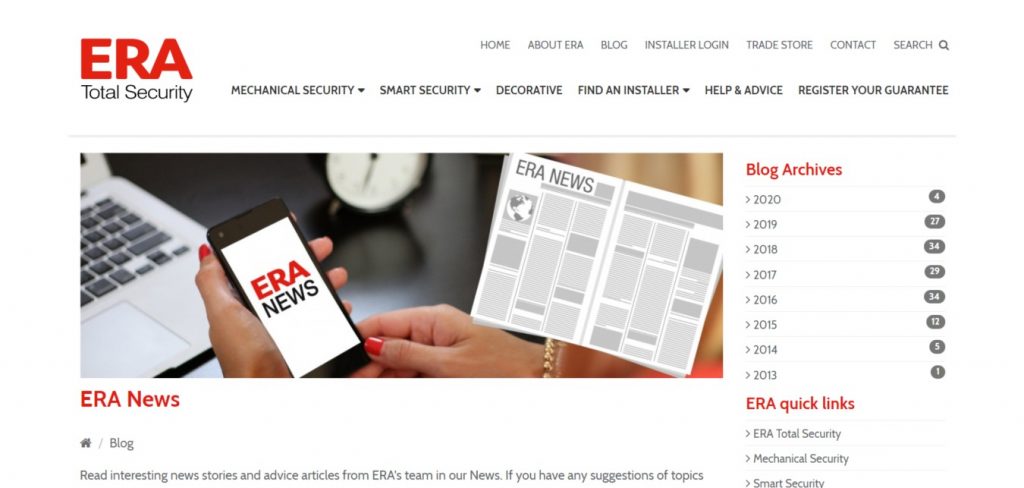 ERA Blog screenshot