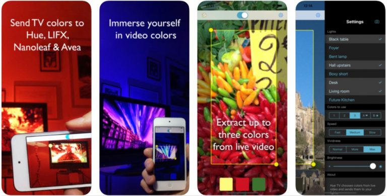 Screen Shots of The Hue Tv App