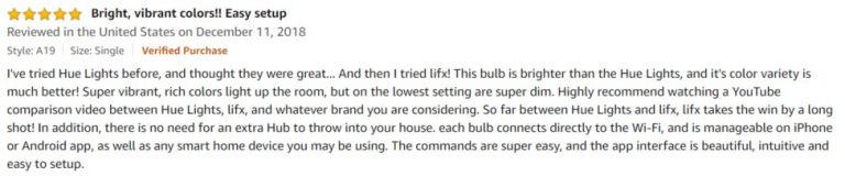 LIFX 1100 Lumen Amazon review 2