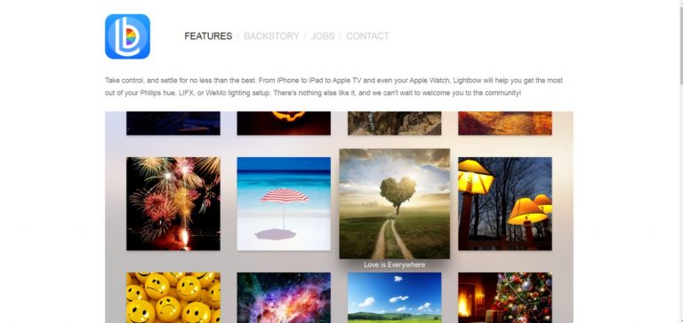 Lightbow Website screenshot