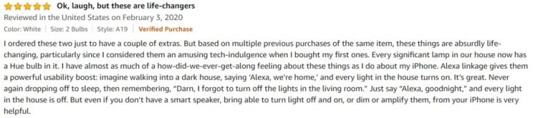 Philips Hue Amazon review 2