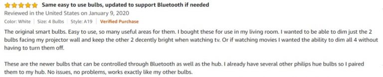 Philips Hue Amazon review 3