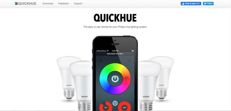 QuickHue Homepage