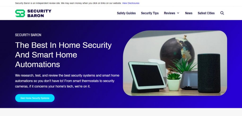 Blog Homepage for Security Baron